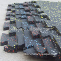 cheap price anti-slip rubber interlocking indoor tile/interlocking gym tile/Interlocking rubber tile flooring with hidden joint